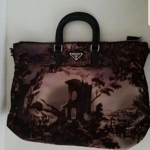 Prada Tessuto Stampato Tote Crossbody